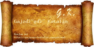 Gajzágó Katalin névjegykártya